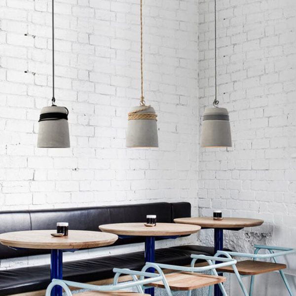 Industrial Cement Column Rope Wire 1-Light Pendant Light - Image 4