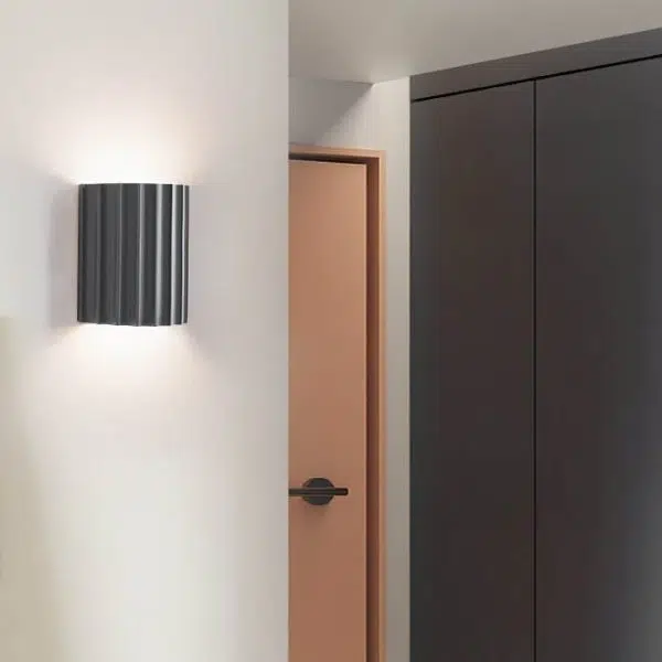 Macaron Resin Striped Half Cylinder 1-Light Wall Sconce Lamp - Image 5