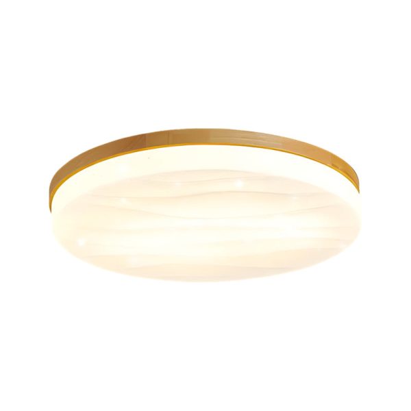 Round Square Wood Three Step Dimming Modern LED Ceiling Lights Fixture - Image 9