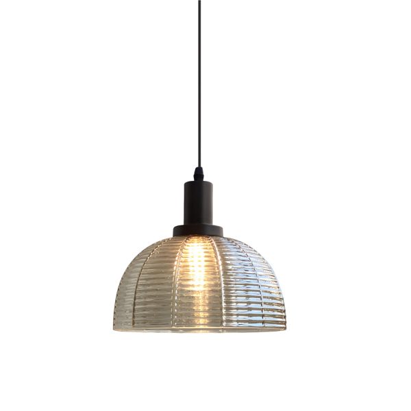 9.44 In. Vintage 1-Light Glass Dome Pendant Light - Image 6