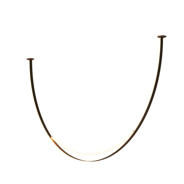 1/3 Leather Belts LED Pendant Light Modern LED Staircase Chandelier - Image 6