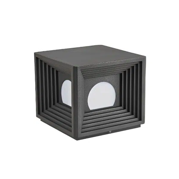 Waterproof Square Creative LED Black Modern Solar Fence Post Lights - Image 7