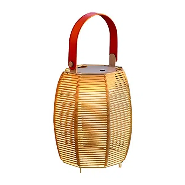 Portable Rattan Lantern Waterproof LED Modern Solar Outdoor Light Floor Lamp - Image 11