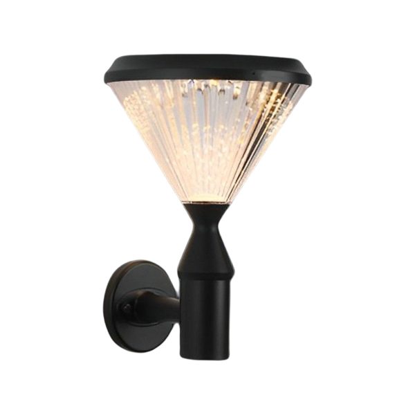 Round Waterproof Light Control LED Black Modern Solar Outdoor Lights - Image 13