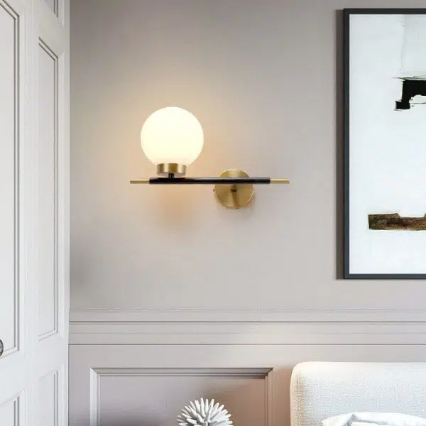 Nordic Minimalist Magic Bean Glass 1/2 Light Wall Sconce Lamp - Image 2