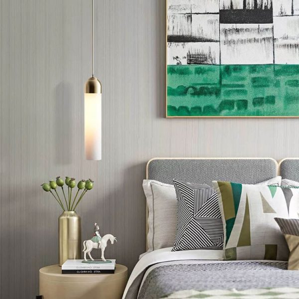 Minimalist Tube-Shaped Glass 1-Light LED Pendant Light - Image 12