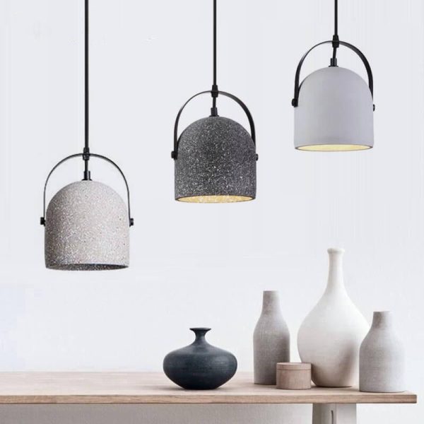 Nordic Creative Cement Cylinder 1-Light Pendant Light - Image 3