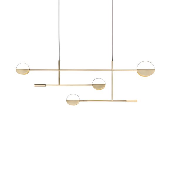 Chic Modern Adjustable Color Temperature LED Iron Linear Pendant Lamp - Image 7