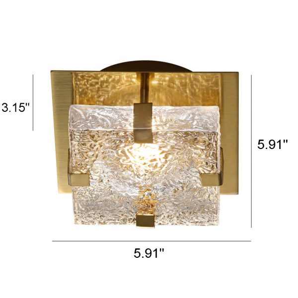 Nordic Luxury Crystal Cube LED Semi-Flush Mount Ceiling Light - Image 4