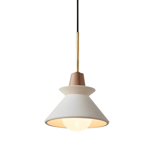 Creative Cement Wood White Nordic Chandelier Kitchen Pendant Lighting - Image 8