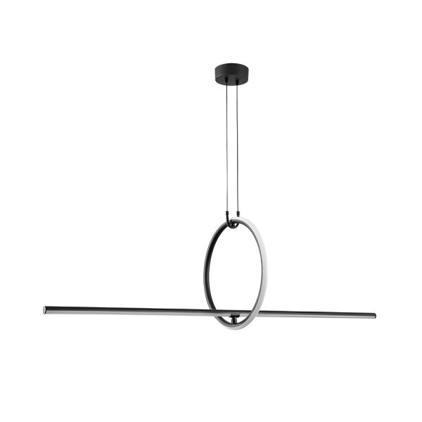 Long Strip Ring Three Step Dimming Modern Minimalist LED Chandelier - Image 9