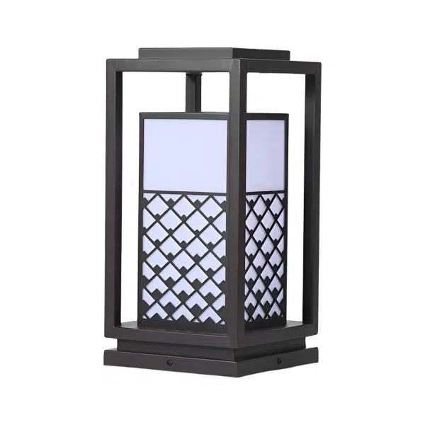 Retro Lantern Waterproof LED Black Modern Outdoor Lawn Lamp Solar Lights - Image 8