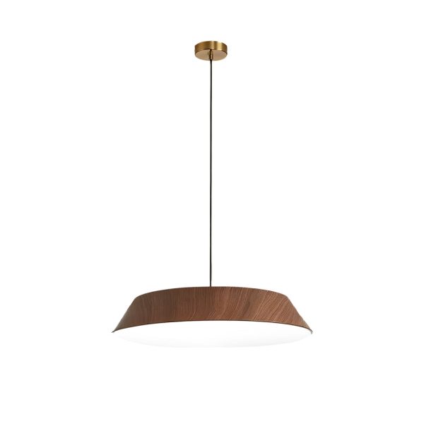 15.74-Inch Round Wood Japanese Style LED Pendant Light - Image 12