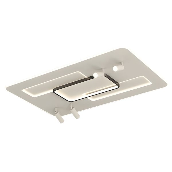 Ultra-Thin Rectangular 3 Step Dimming Modern Ceiling Lights with Spotlights - Image 6