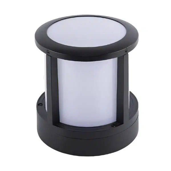 Cylindrical Aluminum LED Waterproof Black Outdoor Fence Post Lights - Image 9