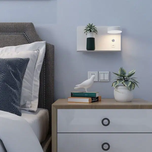 Modern Iron Square LED USB Rechargeable Wall Sconce Lamp - Image 6