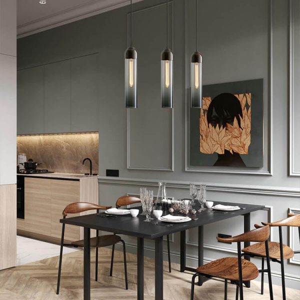 Minimalist Tube-Shaped Glass 1-Light LED Pendant Light - Image 13