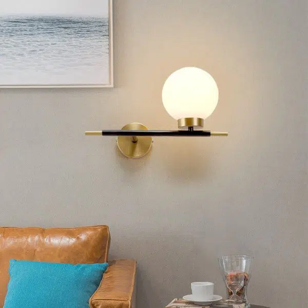 Nordic Minimalist Magic Bean Glass 1/2 Light Wall Sconce Lamp - Image 6
