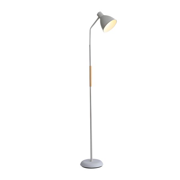 59 inch Wood and Metal Arc LED Task Floor Lamp - Image 8
