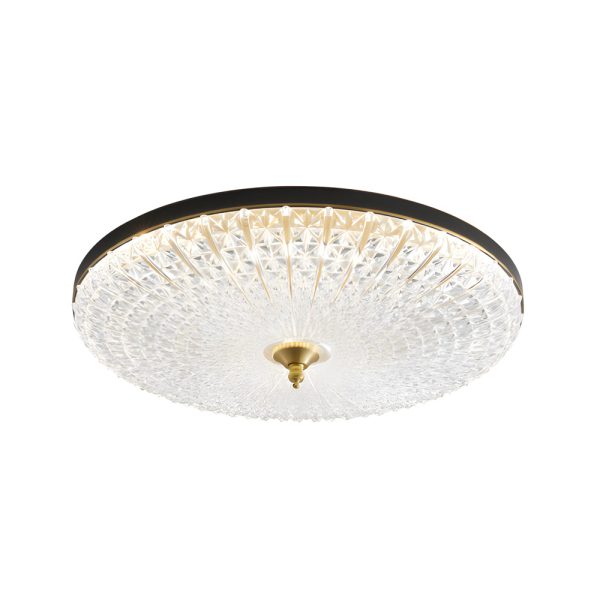 Round Sparkle Glass LED Flush Ceiling Light - Image 7