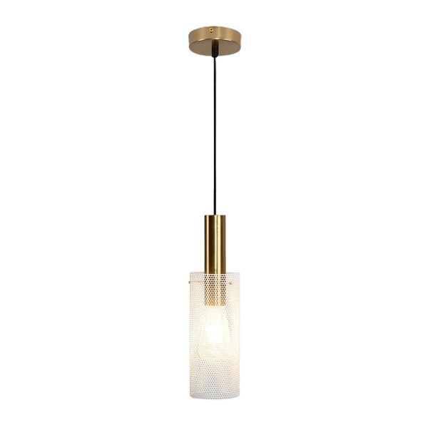 Cylindrical Minimalist Iron Grid Creative Modern Pendant Lighting - Image 5
