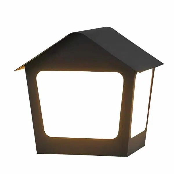 Cottage Shaped LED Waterproof Black Modern Solar Fence Post Lights Pillar Light - Image 15