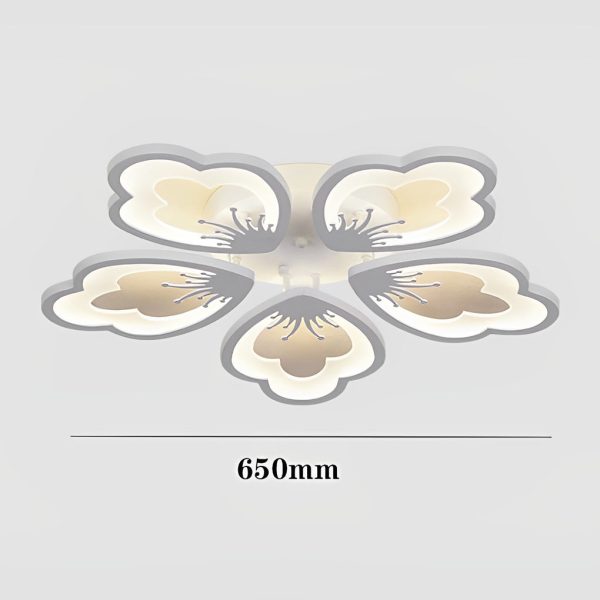 Flower Shaped Dimmable LED White Nordic Chandelier Light Flush Mount Lighting - Image 7