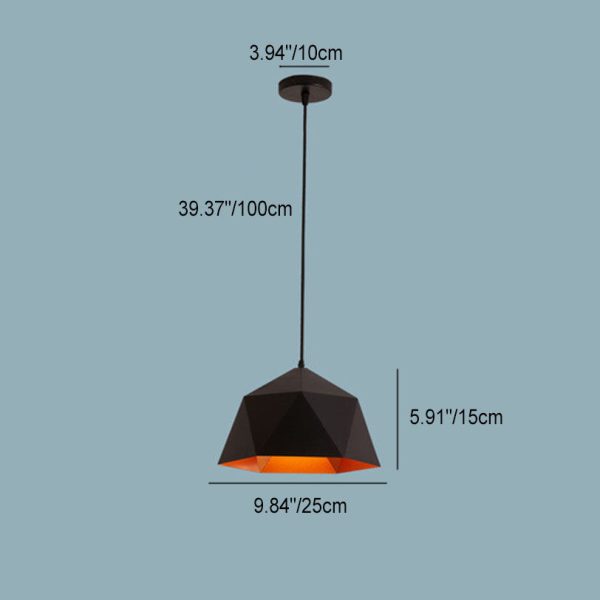 Modern Macaroon Iron Geometric Lozenge 1-Light Pendant Light - Image 9