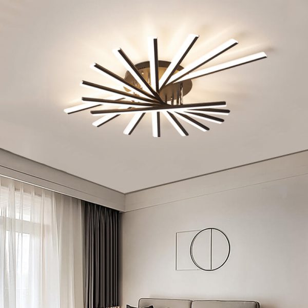 Nordic Creative Line 1-Light LED Semi-Flush Mount Ceiling Light - Image 23