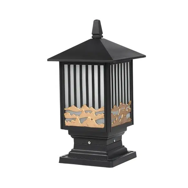 Retro Scenery Waterproof LED Black Vintage Solar Fence Post Lights - Image 7