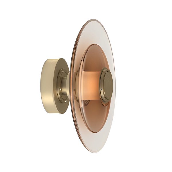 Double Layer Round Glass Electroplated Metal LED Nordic Wall Lights - Image 5