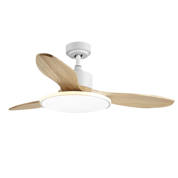 Wood Mute 3 Step Dimming LED Nordic Ceiling Fans Light with Remote Control - Image 11