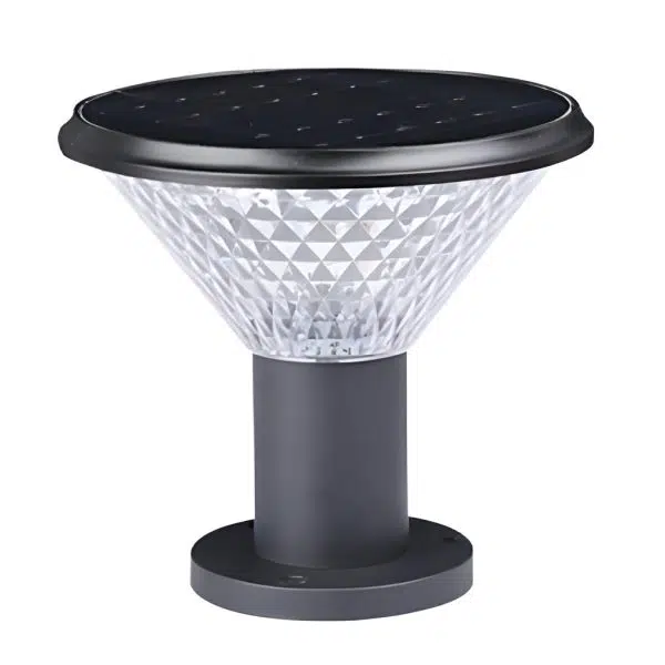 Circular Waterproof Intelligent Light Control Solar Fence Post Lights - Image 10