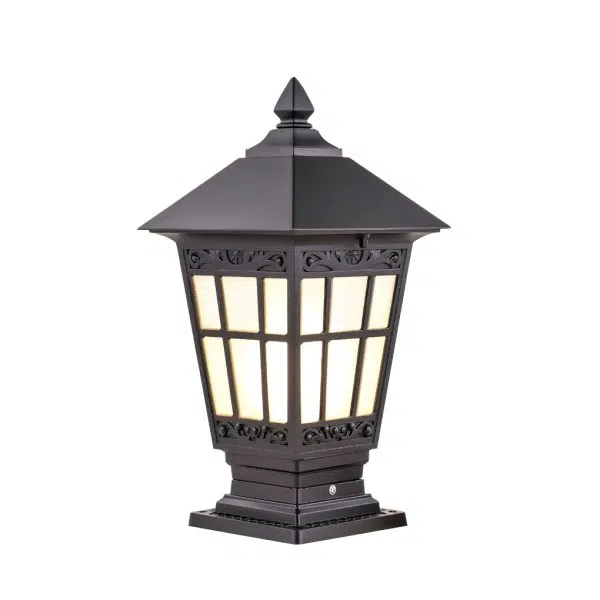 Waterproof Aluminum LED Brown Retro Solar Solar Post Cap Lights Pillar Lamp - Image 10