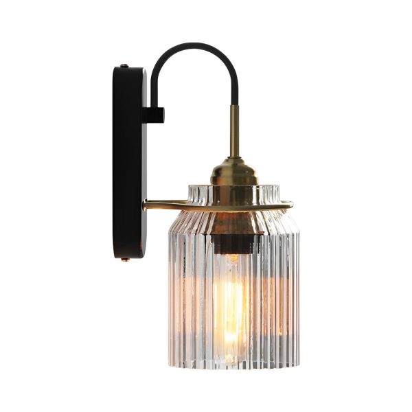 Round Funnel Wavy Glass Shade LED Modern Wall Lamp Wall Sconces Lights - Image 7