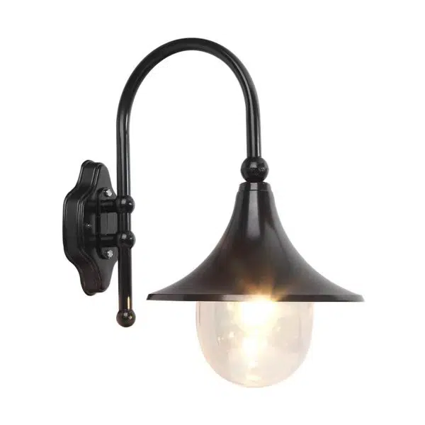 Creative Trumpet Shaped Waterproof LED Black Vintage Outdoor Wall Lamp - Image 8