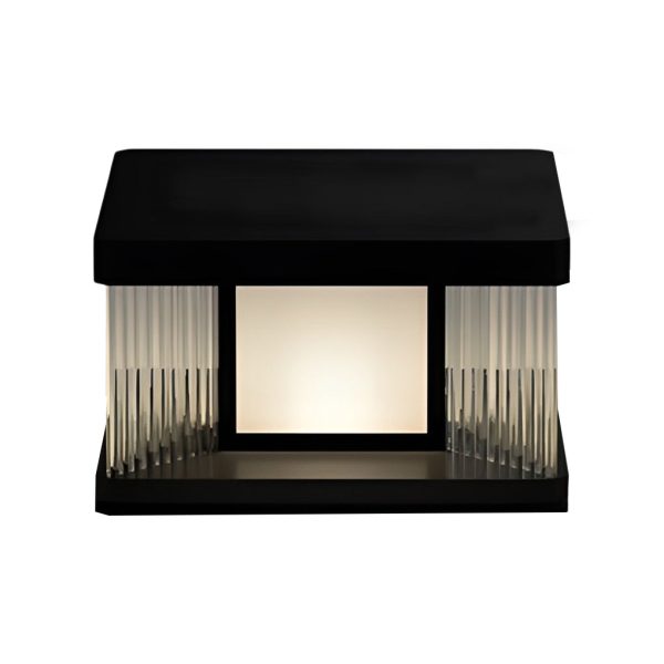 Waterproof IP65 LED Glass Acrylic Black Modern Solar Fence Post Lights - Image 5