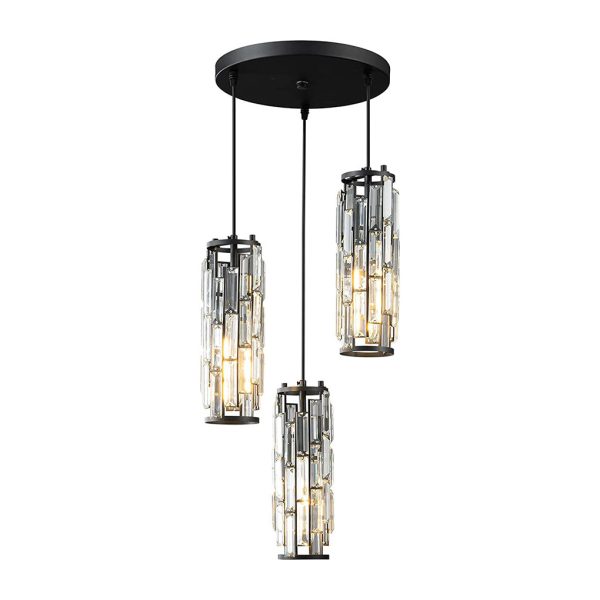 1 Pc Creative Iron Crystal Glass Industrial Style Chandelier Pendant Lights - Image 10