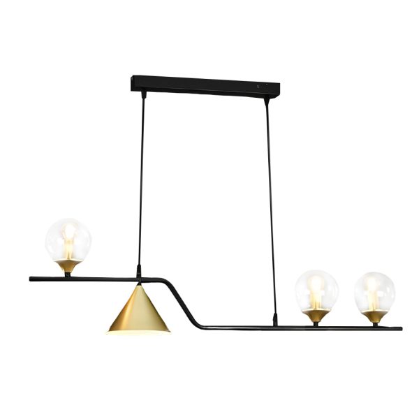 Strip Cone Glass Bubbles LED Iron Electroplating Nordic Chandelier - Image 17