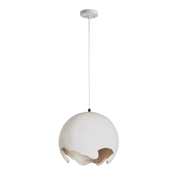 Irregular Ball Creative Ins Creamy White Japanese Style Chandelier Light - Image 7