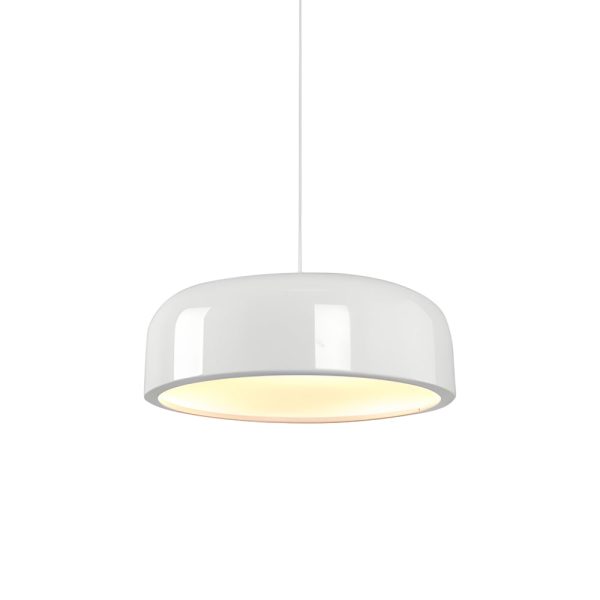 Smithfield Pendant Light: Modern Aluminum Hanging Fixture in Black/White - Image 8