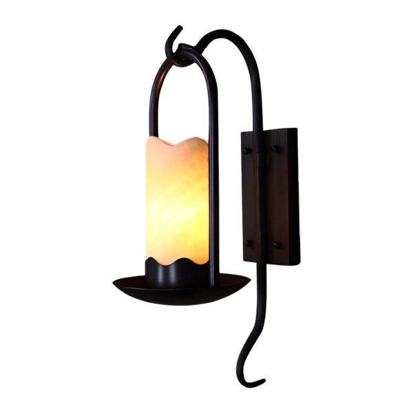 Creative Candlestick LED Iron Black Retro American-style Wall Lamp - Image 7