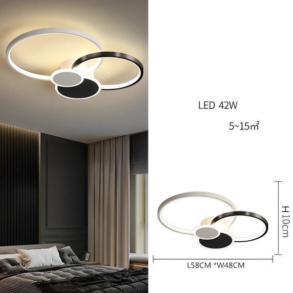 Multiple Circles LED Flush Mount Ceiling Light Acrylic Silica Gel Cluster Light - Image 4