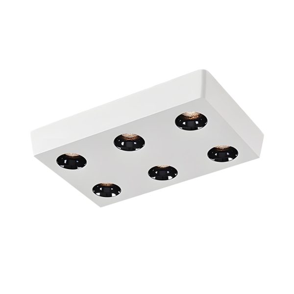 Peg Rectangular 6/8-Light White LED Flush Mount Light - Image 7