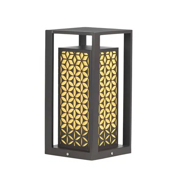 Unique Flower Pattern Waterproof Black Modern LED Lawn Lamp Path Lights - Image 9