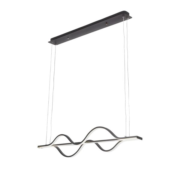 Simple Long Waves Lines 3 Step Dimming Modern Dining Room Chandeliers - Image 7