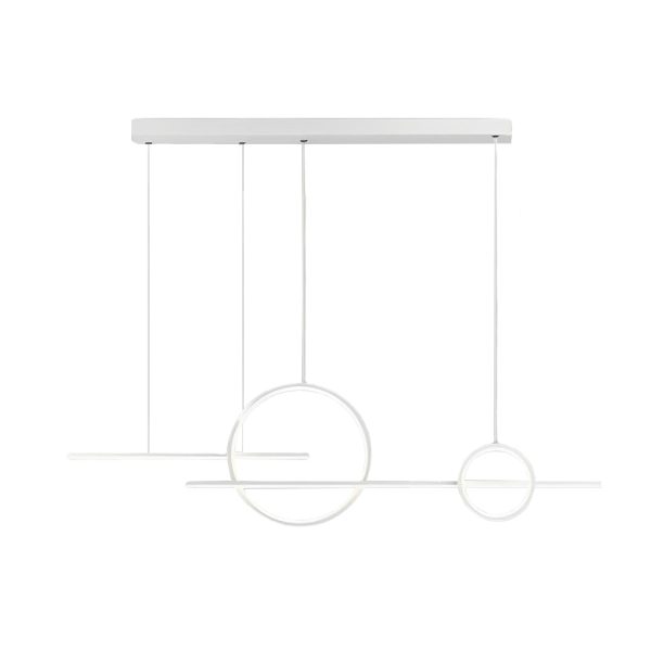 Long Strip Circles Three Step Dimming Stepless Dimmable LED Chandelier - Image 9