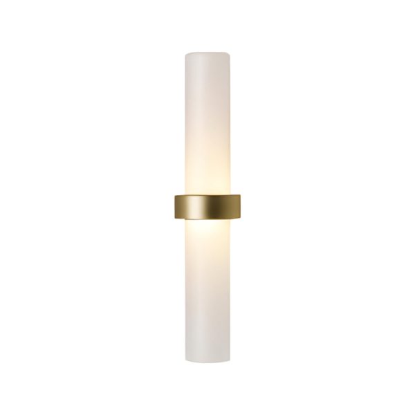 Modern Frosted Glass Tube 1-Light Wall Sconce in Warm White for Living Room - Image 6