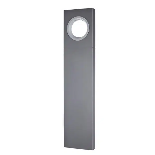 Sleek Black Modern Outdoor Pathway Light with Unique Round Hole Feature - Image 8