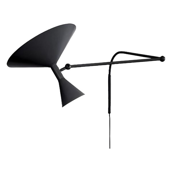 Marseille Swing Arm Wall Lamp Adjustable Long Metal Arm Trumpet Sconce - Image 9